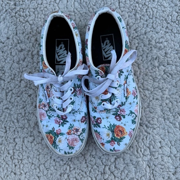 Vans Shoes - Vans, light blue Era Garden Floral Flower Design shoe Women’s 7